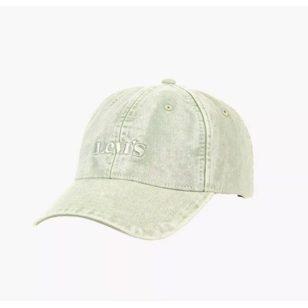 Levi's vintage style green distressed vintage style hat snap back Unisex
